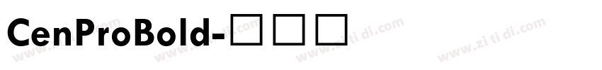 CenProBold字体转换