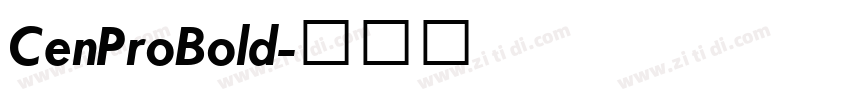 CenProBold字体转换