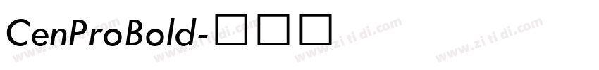 CenProBold字体转换