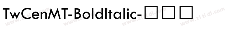 TwCenMT-BoldItalic字体转换