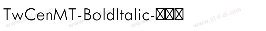 TwCenMT-BoldItalic字体转换