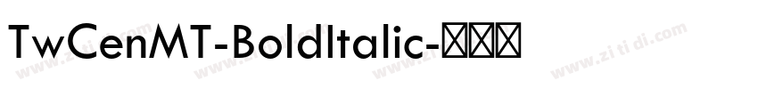 TwCenMT-BoldItalic字体转换