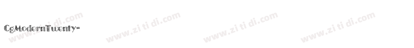 CgModernTwenty字体转换