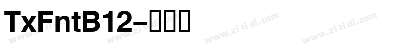 TxFntB12字体转换
