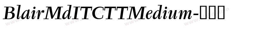 BlairMdITCTTMedium字体转换