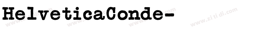 HelveticaConde字体转换