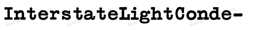 InterstateLightConde字体转换