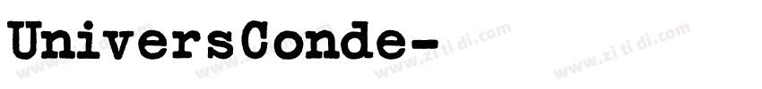 UniversConde字体转换
