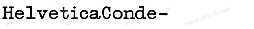 HelveticaConde字体转换