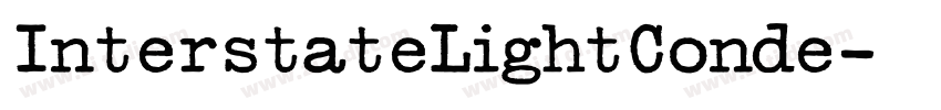 InterstateLightConde字体转换