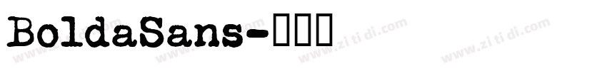 BoldaSans字体转换