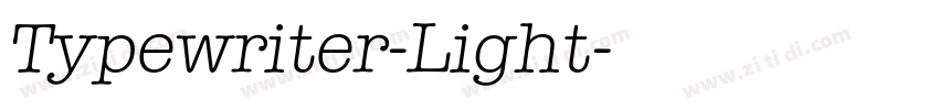 Typewriter-Light字体转换