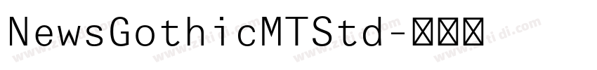 NewsGothicMTStd字体转换