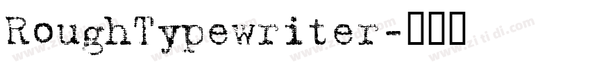 RoughTypewriter字体转换