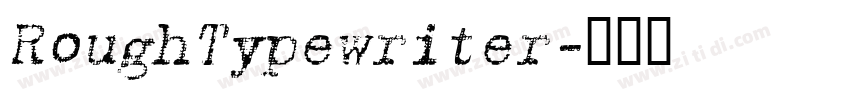 RoughTypewriter字体转换