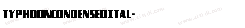 TyphoonCondensedItal字体转换