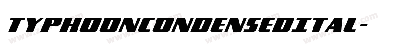TyphoonCondensedItal字体转换