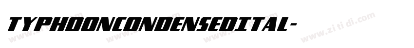 TyphoonCondensedItal字体转换