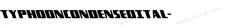 TyphoonCondensedItal字体转换