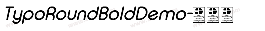 TypoRoundBoldDemo字体转换