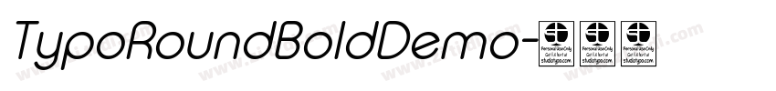 TypoRoundBoldDemo字体转换
