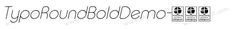 TypoRoundBoldDemo字体转换