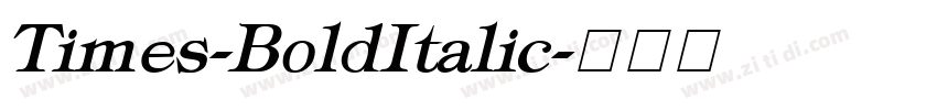 Times-BoldItalic字体转换