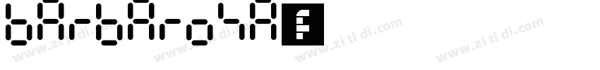 Barbarosa复古哥特式骨节英文字体字体转换