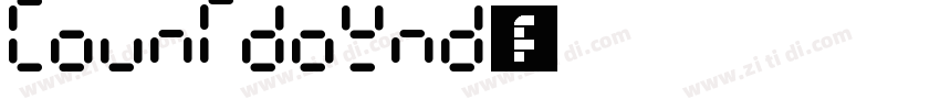 CountdownD字体下载字体转换