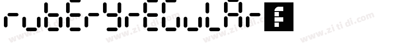 RuberyRegular字体下载字体转换