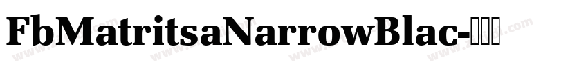 FbMatritsaNarrowBlac字体转换