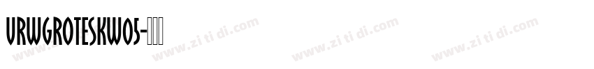 URWGroteskW05字体转换