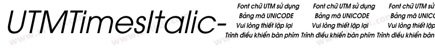 UTMTimesItalic字体转换