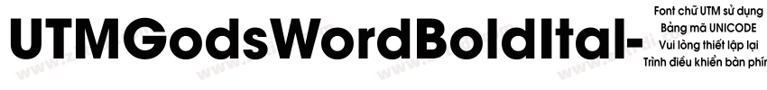 UTMGodsWordBoldItal字体转换