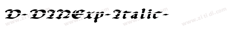 D-DINExp-Italic字体转换