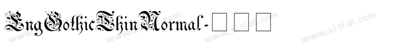 EngGothicThinNormal字体转换
