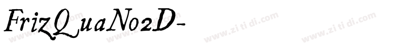 FrizQuaNo2D字体转换
