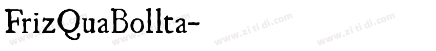 FrizQuaBollta字体转换