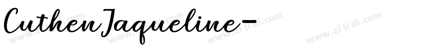 CuthenJaqueline字体转换