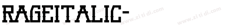 RageItalic字体转换