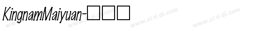 KingnamMaiyuan字体转换