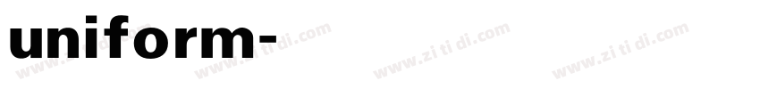 uniform字体转换