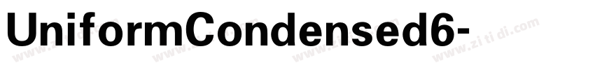 UniformCondensed6字体转换