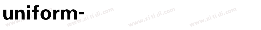 uniform字体转换
