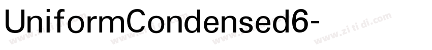 UniformCondensed6字体转换