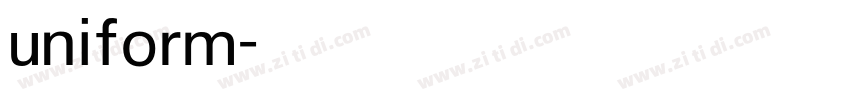 uniform字体转换