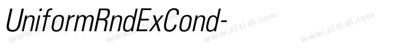 UniformRndExCond字体转换