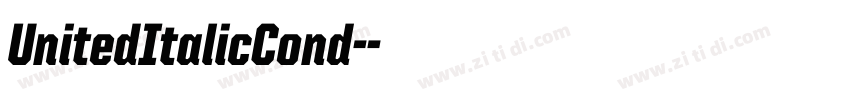 UnitedItalicCond-字体转换