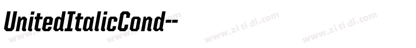 UnitedItalicCond-字体转换