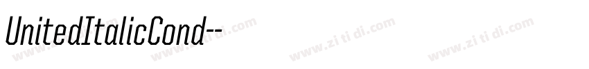 UnitedItalicCond-字体转换